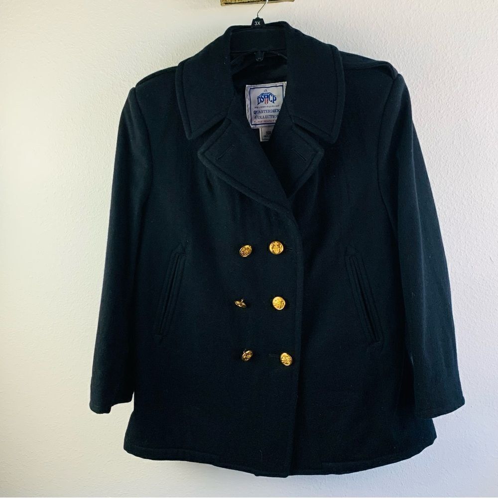 DSCP Quarterdeck Collection‎ Black Wool Pea Jacket